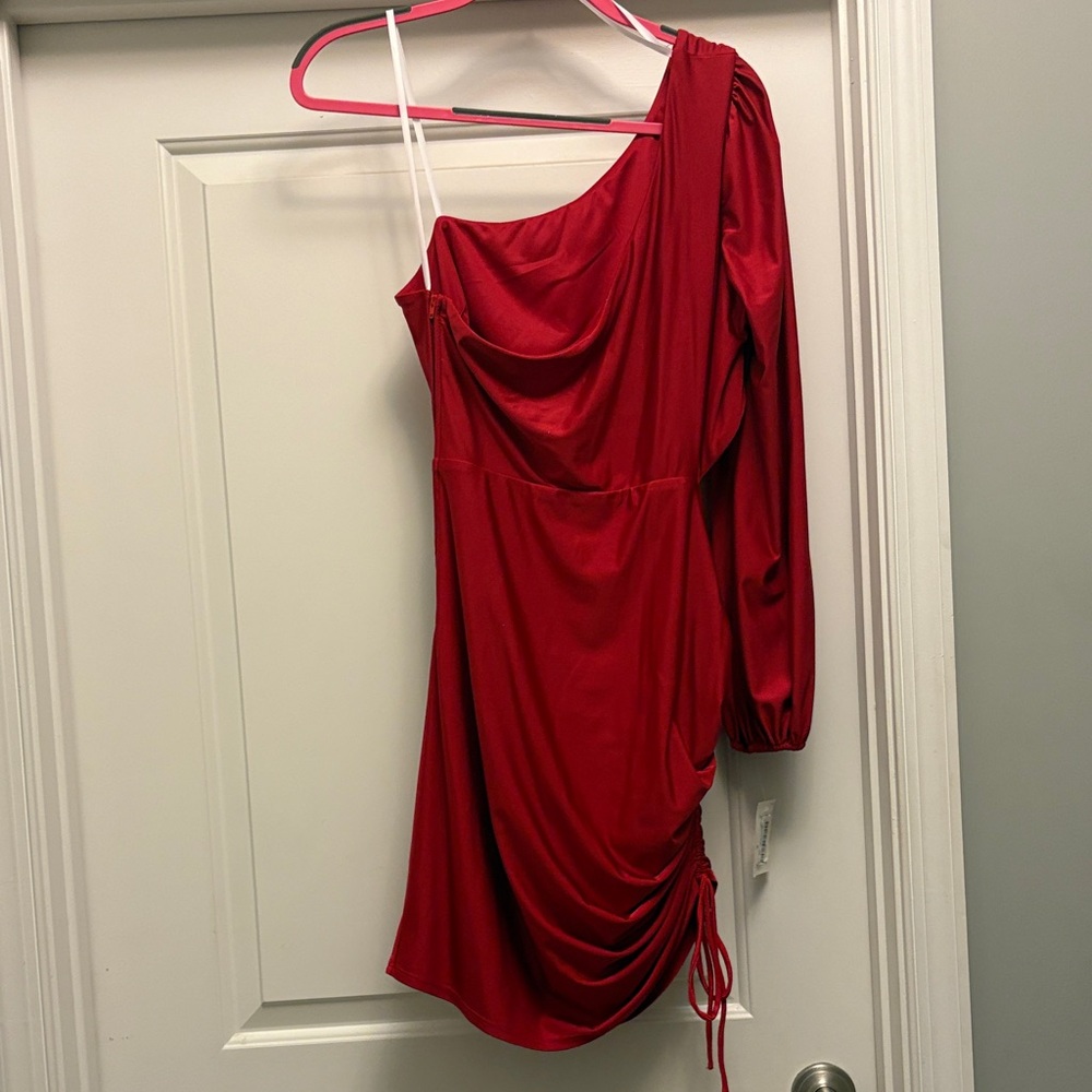 B Darlin Scarlet One-Shoulder Dress- Women’s Size 12